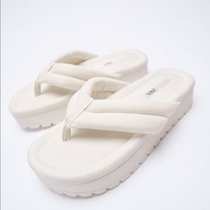Zara Quilted Platform Sandals